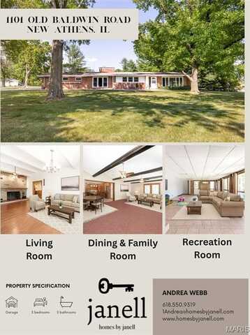 1101 Old Baldwin Road, New Athens, IL 62264