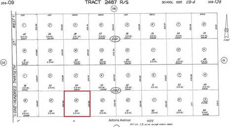 0 Astoria Ave and 122nd St West, Unincorporated, CA 93560