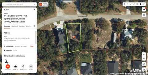 1418 Cedar Grove Trail, Spring Branch, TX 78070