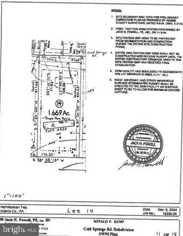 Lot #14 COLD SPRINGS RD, ORRTANNA, PA 17353