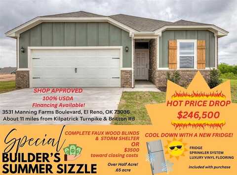 3531 Manning Farms Boulevard, El Reno, OK 73036
