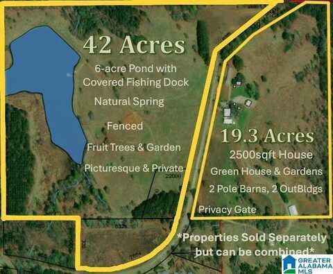 42 acres COUNTY ROAD 120, ROCKFORD, AL 35136