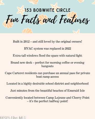 153 Bobwhite Circle, Cape Carteret, NC 28584