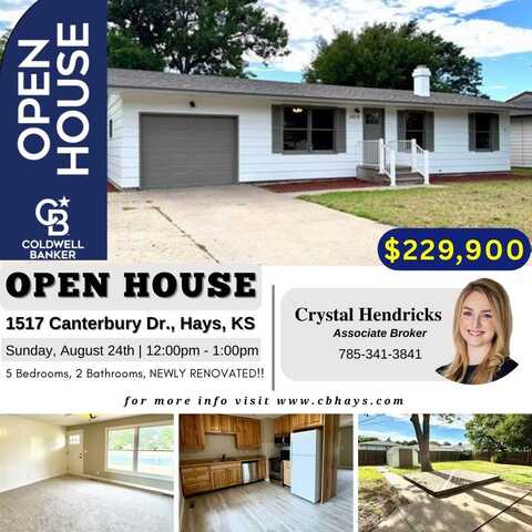 1517 Canterbury, Hays, KS 67601