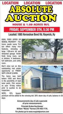 1085 Horseshoe Bend Rd, Raywick, KY 40060