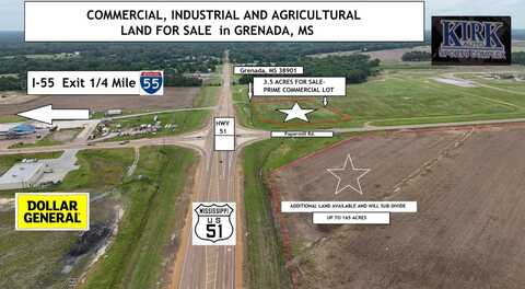 Hwy 51 and Papermill Rd 3.5 Acres, Grenada, MS 38901