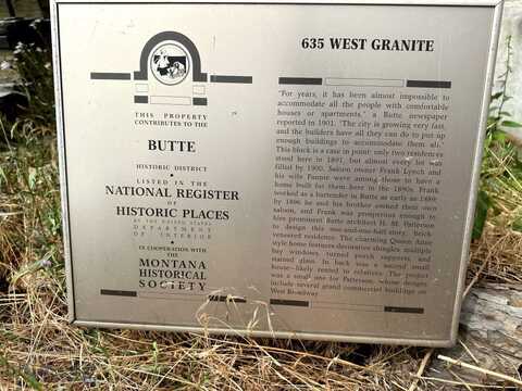 635 W Granite, Butte, MT 59701