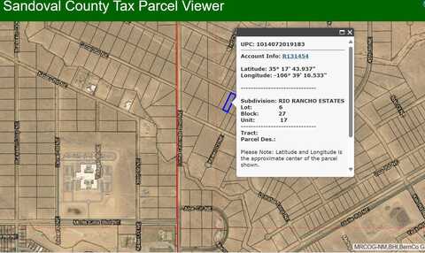 Corral Road NE, Rio Rancho, NM 87144