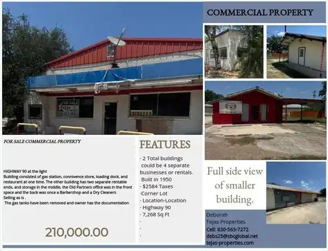 100 E. Military HWY, #Mav. Blk 11 Lot1,2,& WPT of 3, Brackettville, TX 78832