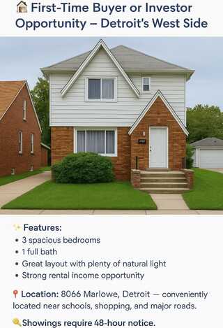 8066 Marlowe Street, Detroit, MI 48228