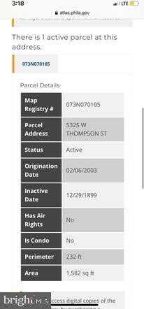 5325 W THOMPSON STREET, PHILADELPHIA, PA 19131