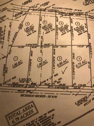 SECESSION SHORES Road, Iva, SC 29655