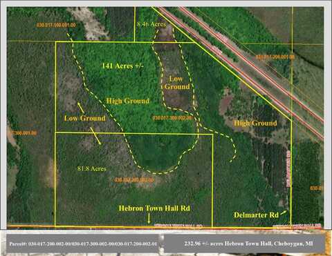 V/L 232AC Hebron Town Hall Road, Cheboygan, MI 49721