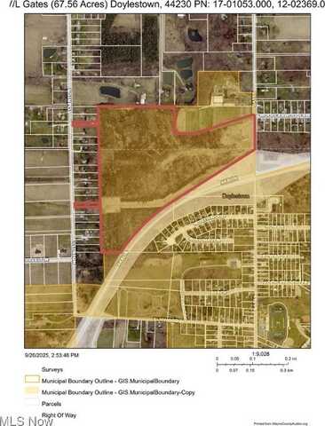 V/L approx 67.56ac Gates Street, Doylestown, OH 44230