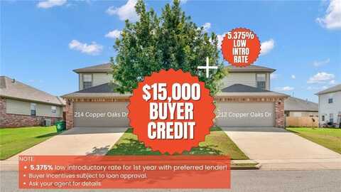 212 & 214 Copper Oaks DR, Centerton, AR 72719