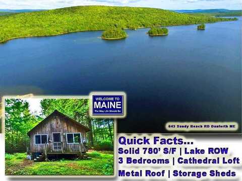 643 Sandy Beach Road, Danforth, ME 04424