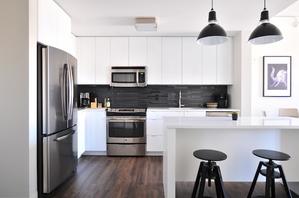 a white modern kitchen